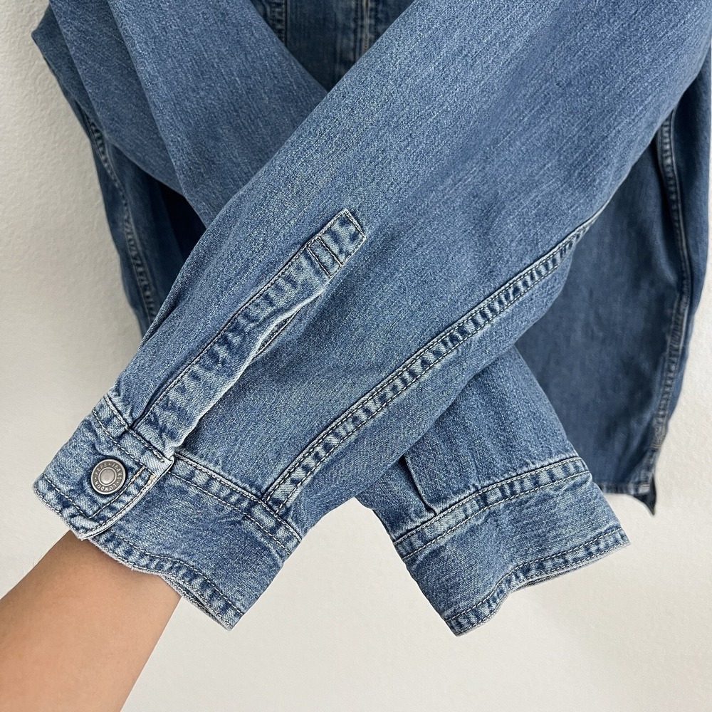 VTG Pepe Jeans London Women's Denim Jacket Sz M Full Zip medium Wash barn '94 - Picture 8 of 16